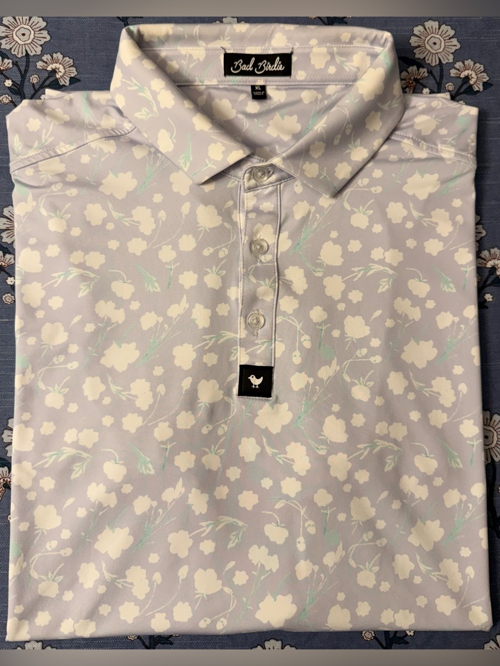Bad Birdie Core Short Sleeve Golf Polo – Baby Lush – Men’s Size XL – EUC